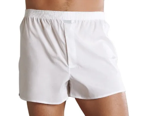 Jockey Everyday Woven Boxer Short, White, S,S,Weiß