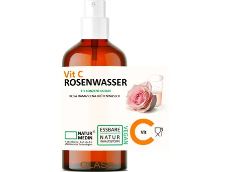 Naturmedin Gesichtswasser Rosenwasser Vitamin-C Erfischend