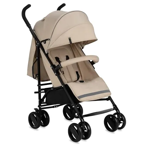 MoMi AKIRA Kinderbuggy - Leichter Kinderwagen ab 6 Monaten - Praktischer Kinderwagen für Kinder ab 6 Monaten bis 15 kg, leicht und wendig mit verstellbarem 5-Punkt-Sicherheitsgurt, Einkaufskorb und Regen- sowie Insektenschutz.