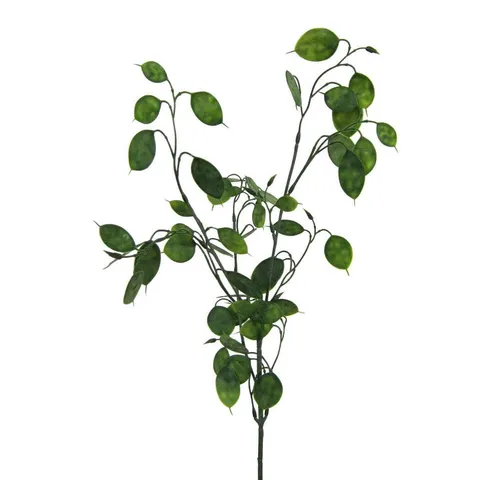 Kunstzweig Kunstpflanze PFENNIGBLATTZWEIG Geldbaum ca 73cm., Gasper, Höhe 73.00 cm