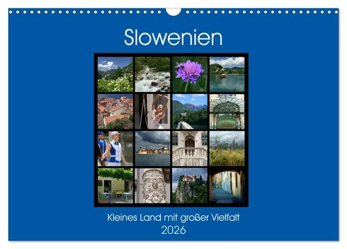 Slowenien Wandkalender 2026 DIN A3 quer - Kalender für 2026 mit beeindruckenden Landschaften Sloweniens, ideal für Reisefans und Naturliebhaber. Entdecken Sie die Vielfalt dieses kleinen Landes!