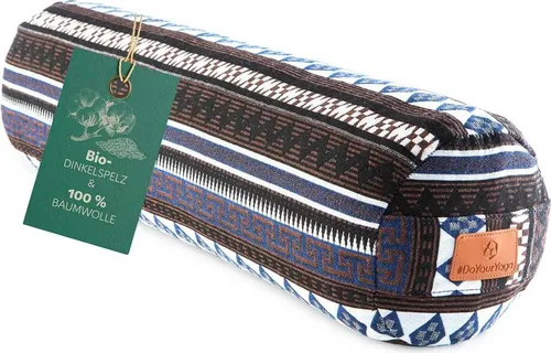 DoYourYoga Yoga-Bolster Tarik - Bio-Dinkelspelz, 68 x 22 x 22 cm - Sportmatte für Yoga und Meditation, gefüllt mit leichtem Bio-Dinkelspelz für optimale Unterstützung und Entspannung in stressigen Zeiten.