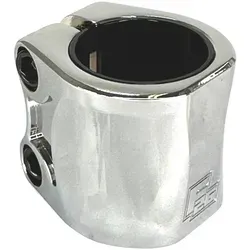 Fantic26 Twinlock Stunt-Scooter Double Clamp 32/35 Chrome - Weiß - Leichte und stabile Lenkerklemme aus 6061 Aluminium, passend für 31,8 mm und 34,9 mm Lenker. Ideal für präzise Tricks und Stunts, einfach zu montieren und optimiert dein Scooter-Setup.
