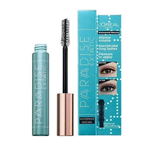 L'Oreal Paris Paradise Extatic Waterproof Mascara 6.4ml - Black 2 x