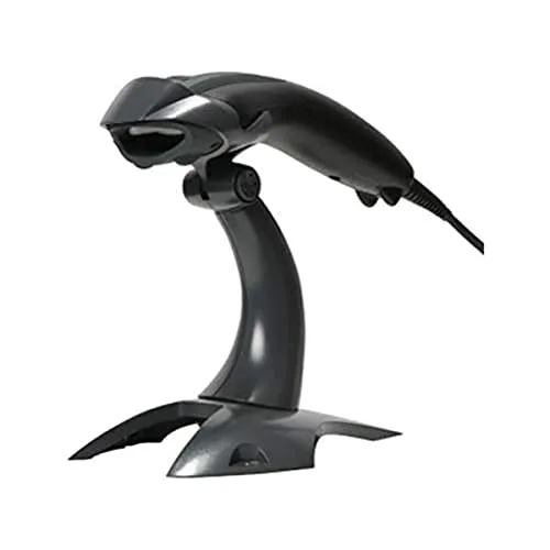 HONEYWELL Voyager 1200g USB Kit - Kabel/Stand in Weiß - Barcode Lesegerät mit schnellem 1D Scan, ideal für Einzelhandel und Lagerverwaltung, inklusive Standfuß für einfache Nutzung.