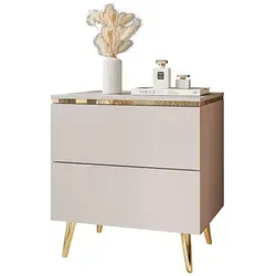 Lookway Nachttisch AURORA II KASCHMIR mit LED-Beleuchtung in beige von Lookway