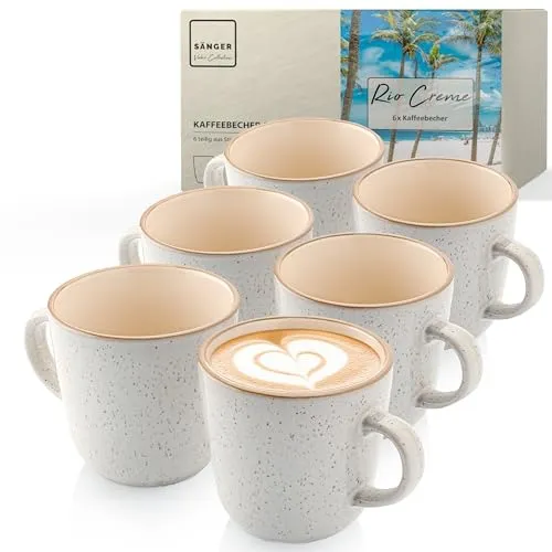 SÄNGER Rio Creme Kaffeebecher Set in beige von Sänger