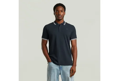 G-STAR Poloshirt Dunda Slim Stripe – Kurzarm - Elegantes Herren-Poloshirt von G-STAR mit slim fit Schnitt und seitlichen Schlitzen. Aus atmungsaktivem Piqué-Material für optimalen Tragekomfort. Perfekt für lässige Anlässe!