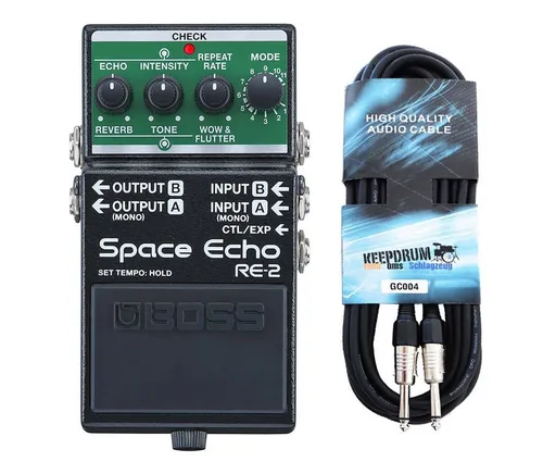 Boss by Roland E-Gitarre Boss RE-2 Space Echo Effektpedal mit Klinkenkabel