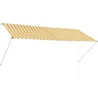 vidaXL Einziehbare Markise 300×150 cm Gelb und Weiß in gelb von vidaXL