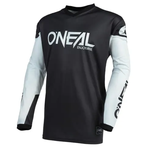O'NEAL Element Jersey Threat - Motocross-Trikot für Erwachsene - Radsport-Trikot aus atmungsaktivem Material mit gepolstertem Ellenbogenschutz und ergonomischer Passform für maximale Bewegungsfreiheit. Ideal für Enduro MX Fahrer.