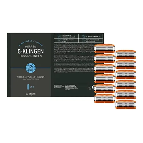 by Amazon Herren Ersatzklingen für Fusion5, 12 Stück