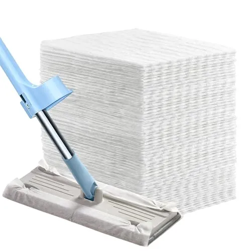 Uryxery Einweg-Trockentücher, flach, elektrostatische Pads, kompatibel mit Speedmop und Bodenwischern, 20 x 14 x 9 cm, für Tierhaare/Bodenreinigung, 100 Stück