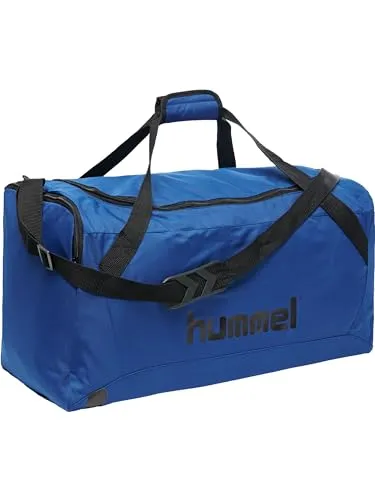 Hummel CORE Sporttasche XS - True Blau/Schwarz - Die Hummel CORE Sporttasche vereint sportliches Design und praktische Ausstattung. Mit ihren kompakten Maßen (39 x 23 x 27 cm) ist sie ideal für Sport und Freizeit. Erhältlich in verschiedenen Größen.