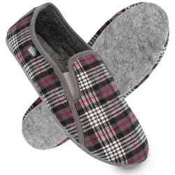 filsko Hausschuhe Herren mit Filzsohle Filzhausschuhe, federleicht & bequem Hausschuh grau 42 EU