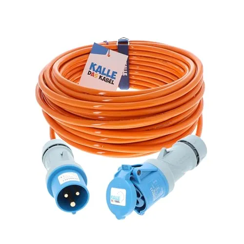 CEE Verlängerung KALLE Blue SIGNAL 2,5mm² – 10 Meter in orange von KALLE DAS KABEL