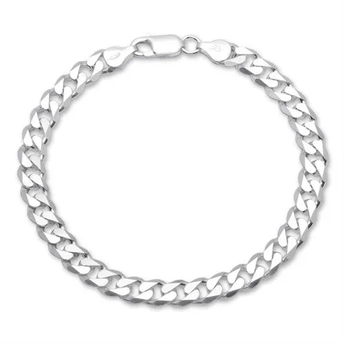 Echtsilber Armband: 925er Panzerarmband 7mm 21cm PA0070 von JEWLIX