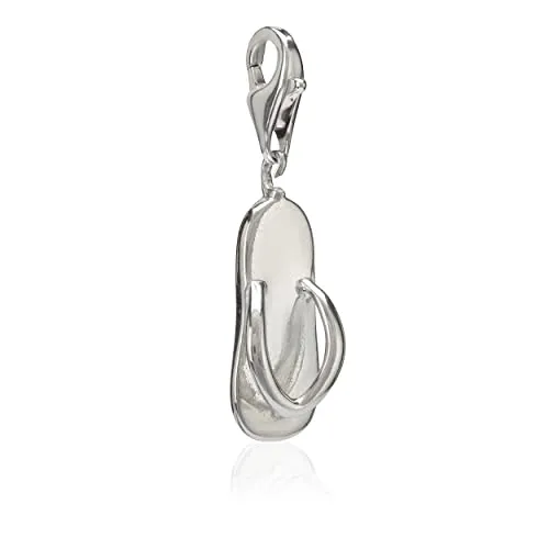 NKlaus Damen Charm-Anhänger Flip Flop 925 Silber 16x7mm Schmuck für Bettelarmband 13194