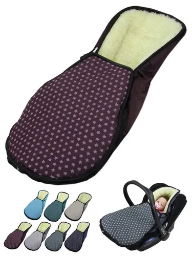 BambiniWelt by Rafael K. Fußsack Winterfußsack für Babyschale kompatibel mit Maxi-Cosi mit Wolle