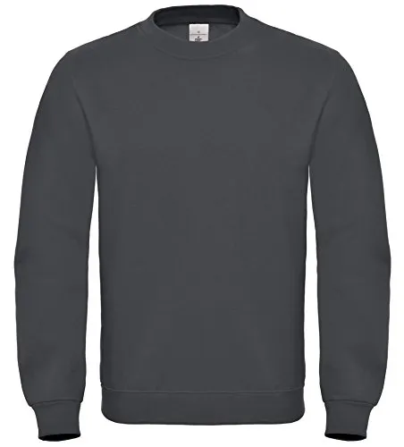 B&C Crew Neck Sweatshirt Pullover - WUI20, Größe:XL, Farbe:Anthracite