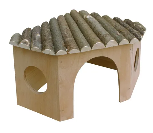 Ollesch Nagerhaus 35x29x17 cm - Dekor für Kleintierbehausungen, stilvolles und gemütliches Nagerhaus für ein artgerechtes Zuhause Ihrer kleinen Haustiere.
