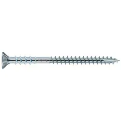 Eurotec Justierschraube Justitec, Stahl weiß verzinkt, Senkkopf TX25, Verstellbereich 0-50 mm, (100 St) silberfarben 6 x 100 (100 Stück) | 100 mm