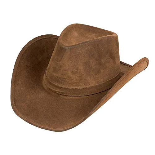Boland Hut Wyoming - Cowboy Hut in Braun, Kunstleder Optik für Karneval und Mottoparty, vielseitig kombinierbar