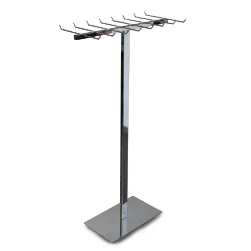 GERSO Design Gürtelständer verchromt mit 16 Haken - Gürtelhalter, stilvolles Design mit 16 Haken für optimale Ordnung und schnellen Zugriff auf Ihre Gürtel.