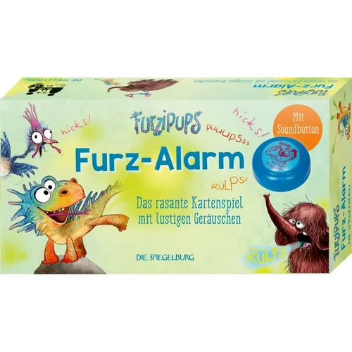 Coppenrath Verlag Furz-Alarm Kartenspiel - Lustiges Kartenspiel für 2-4 Spieler mit Geräuschen, ideal für Familienabende. Enthält eine extra Spielvariante für kleinere Kinder und kommt mit Batterien.