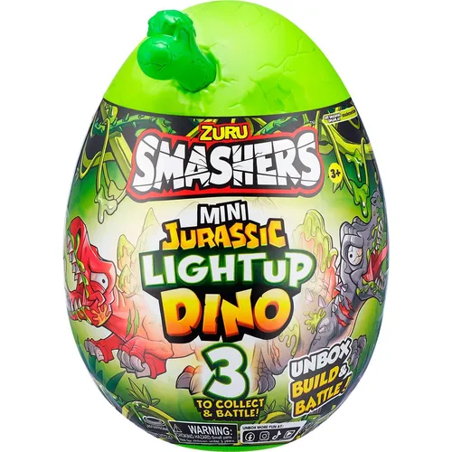 ZURU Spielfigur Smashers - Jurassic Light Up Dino Ei Mini Serie 1, leuchtende Dino-Figur für Kinder ab 5 Jahren, perfekt für kleine Dinosaurier-Fans