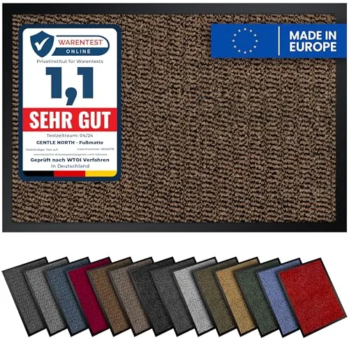 Gentle North Fußmatte beige schwarz 90x150cm in braun von Gentle North