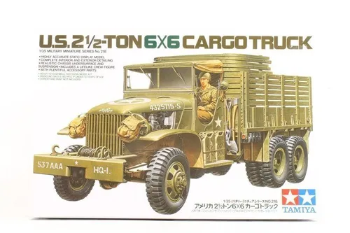Tamiya 35218 U.S. 2.5-TON 6x6 Cargo Truck 1/35 - Automobile, detaillierter 1:35 Bausatz des legendären 6x6 Lastwagens, ideal für Modellbau-Enthusiasten.