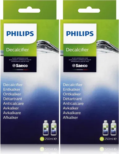 Philips Saeco CA6700/10 Entkalker 2x250ml - Optimaler Schutz für Ihre Kaffeemaschine - Der Philips Saeco Entkalker sorgt für eine effektive Entfernung von Ablagerungen in Kaffeemaschinen. Mit 2x250ml für regelmäßige Anwendung erhalten Sie aromatischen Kaffeegenuss und verlängern die Lebensdauer Ihrer Maschine.