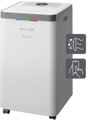 Luftreiniger mit Luftentfeuchter PERFECT AIR SMART OV2012 - 12 l/Tag, 360° Räder und mobile App zur einfachen Steuerung