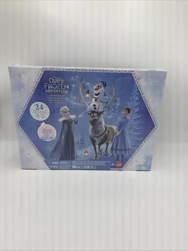 Mattel Disney Die Eiskönigin Adventskalender mit Anna & Elsa Puppen - Spielzeug-Adventskalender mit 24 Überraschungen, beweglichen Anna- und Elsa-Puppen sowie formbarem Sand für kreativen Spielspaß im Winter.