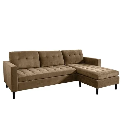 Riess-Ambiente Ecksofa STOCKHOLM 220cm braun von Riess-Ambiente