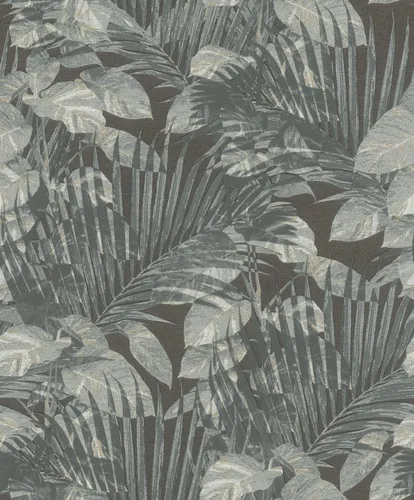 Vliestapete 600179 Schöner Wohnen Dschungel blau - Stilvolle Vliestapete für ein modernes Dschungel-Design in Blau, ideal für jeden Raum wie Wohnzimmer oder Schlafzimmer und sorgt für eine entspannende Atmosphäre.