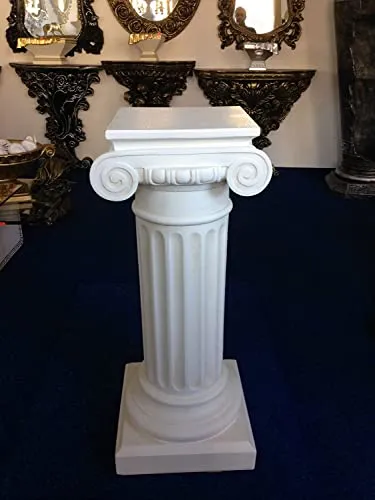 Säule Mäander Style Beistelltisch Dekosäule 60cm Griechische Antik Retro Rokoko Säule Barock Blumenständer Podest Handbemalt