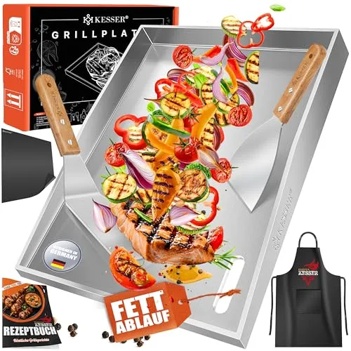 KESSER Grillplatte Plancha aus Edelstahl