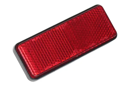 Reflektor mit Schraube Rückstrahler Katzenauge rot rechteckig E-geprüft 90x35mm