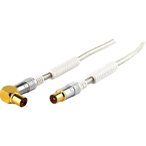 Schwaiger Antennen Anschlusskabel 3m 110 dB Transparent Kabel IEC Stecker Buchse