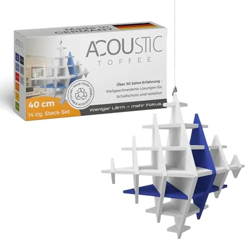 platino24 „CUBO“ 3D-Akustik-Objekt Würfel für optimale Raumakustik I Schallabsorber für Decke in innovativem Design I Größe: 40 cm I Recyclebares & nachhaltiges Absorber-Element