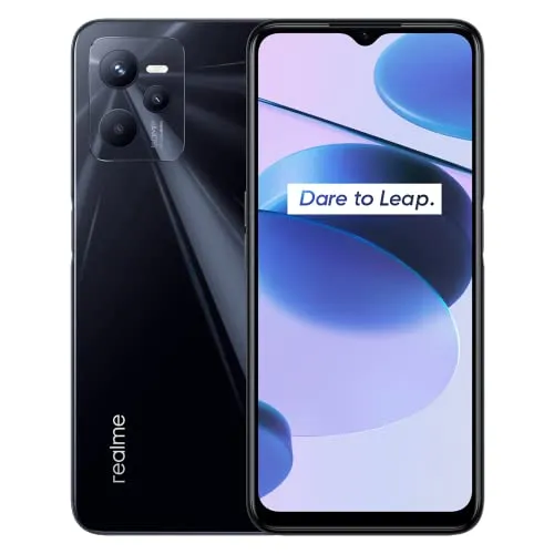 realme C35 4g Smartphone ， 50 MP KI-Dreifach-Kamera,16,7 cm (6,6'') FHD-Vollbildschirm,8,1 mm ultradünnes Dynamic Glowing Design,Starker 5000-mAh-Akku,4+128 Glowing-Schwarz