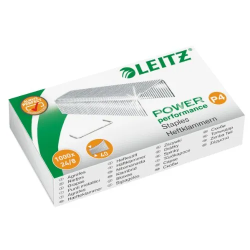 Original Leitz Heftklammern im Sparpaket Für Heftgerät 5504, 5522, 5524, 5548,5560 und Heftzange 5549 (1.000, 24/8 (Art. 5571))