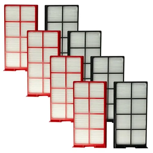 vhbw Filterset kompatibel mit Zehnder ComfoD 250, 225, 200 Lüftungsgerät - Luftfilter G4 / F7 (8 Stück), 29 x 15 x 5 cm, Weiß/Rot/Schwarz