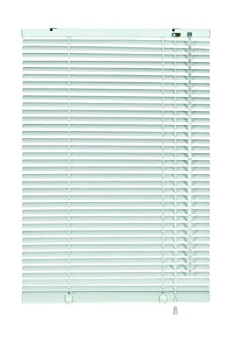 Gardinia Alu-Jalousie 60 x 140 cm - Sicht-, Licht- und Blendschutz - Praktische Aluminium-Jalousie in Silber/Weiß, 60 x 140 cm. Verstellbare Lamellen bieten flexiblen Lichtschutz und sind einfach abwaschbar. Ideal für Wand- und Deckenmontage, inkl. aller Teile.