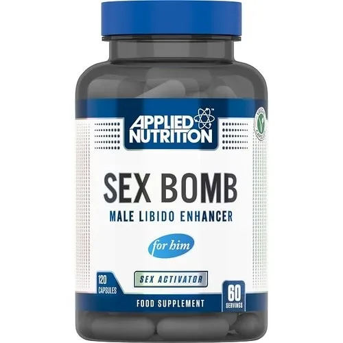 Applied Nutrition Sex Bomb für Ihn – 120 Kapseln - Nahrungsergänzungsmittel mit pflanzlichen Zutaten und Zink. Ideal für die tägliche Einnahme, geprüft in einem ISO 17025 Labor und hergestellt in einer GMP-zertifizierten Einrichtung.