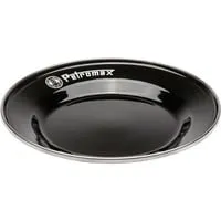 Emaille Teller px-plate-26-s, 2 Stück schwarz, Ø 26cm in schwarz von Petromax