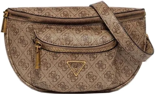 GUESS Gürteltasche Latona Belt Bag Latte Logo Hellbraun in braun von GUESS