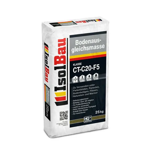 Bodenausgleichsmasse 2-20mm Isolbau 25kg - Mörtel, Putz, Zement & Gips - Selbstnivellierende Ausgleichsmasse mit hoher Druckfestigkeit und ideal für Schichtdicken von 2-20mm, perfekt für verschiedene Untergründe.